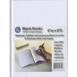 Hardcover Blank Book Portrait 6-3/8 X 8-1/4"