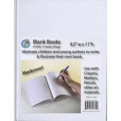 Hardcover Blank Book Portrait 8-3/8 X 11"