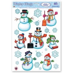 Snowmen Winter Clings By Beistle Company