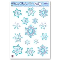 Snowflake Winter Clings By Beistle Company