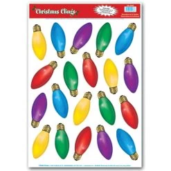 Christmas Light Bulb Christmas Clings By Beistle Company