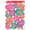 Designer Glass-Magnets Candy Heart Clings By Beistle Company -Children Book Store BC 77130 media
