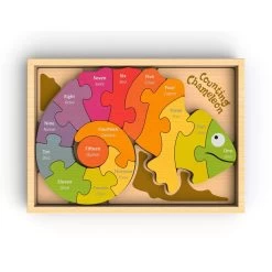 Counting Chameleon Puzzle By BeginAgain Toys -Children Book Store BEG I1401 media 2