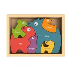 Dog Family Bilingual Color Puzzle By BeginAgain Toys
