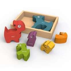 Dog Family Bilingual Color Puzzle By BeginAgain Toys -Children Book Store BEG I1501 media 3