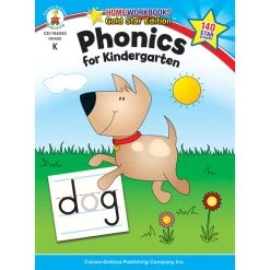 Phonics For Kindergarten Home Workbook By Carson Dellosa