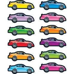Race Cars Shape Stickers By Carson Dellosa
