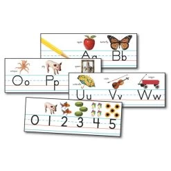 Traditional Manuscript Alphabet With Photographs Bulletin Board Set By Carson Dellosa