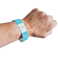 C-Line DuPont Tyvek Security Wristbands Blue