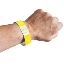 C-Line DuPont Tyvek Security Wristbands Yellow