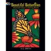 Beautiful Butterflies Stained Glass Coloring Book By Dover -Children Book Store D 430618 media