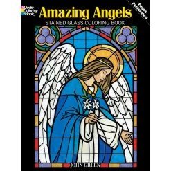 Amazing Angels Stained Glass Coloring Book By Dover