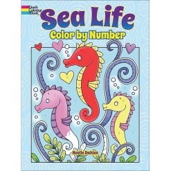 Dover Sea Life Color By Number Coloring Book