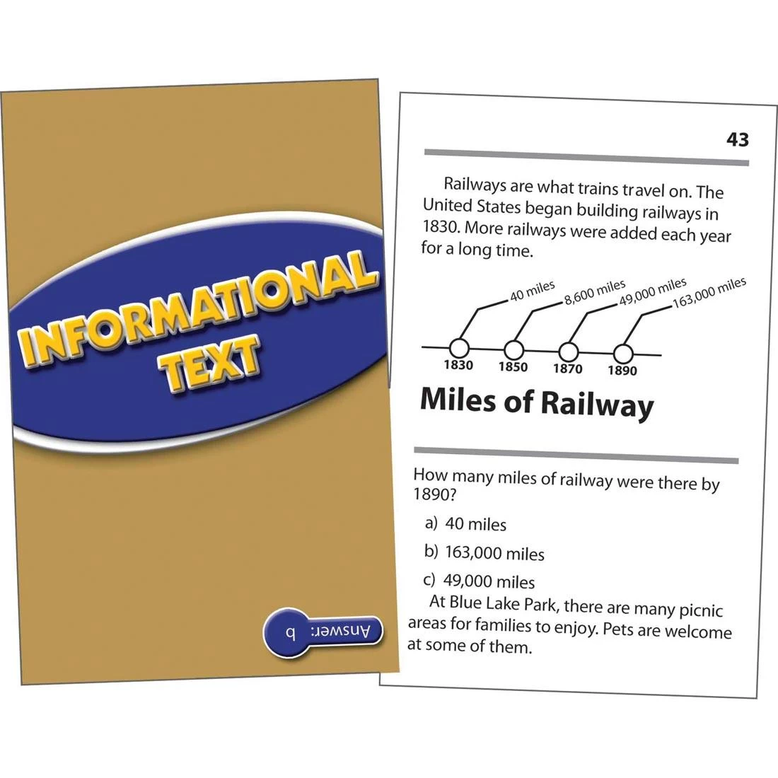 Blue Level Informational Text Reading Comprehension Practice Cards 4 Blue Level Informational Text Reading Comprehension Practice Cards - Image 2