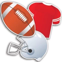 Football Assorted Paper Cut-Outs By Eureka
