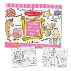 Art Essentials Jumbo Pink Coloring Pad