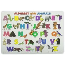 Painless Learning Placemat: Alphabet With Animals