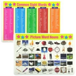 Common Sight Words And Picture Word Nouns Placemat