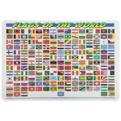 Painless Learning Placemat: Flags Of The World