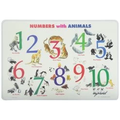 Painless Learning Placemat: Numbers With Animals