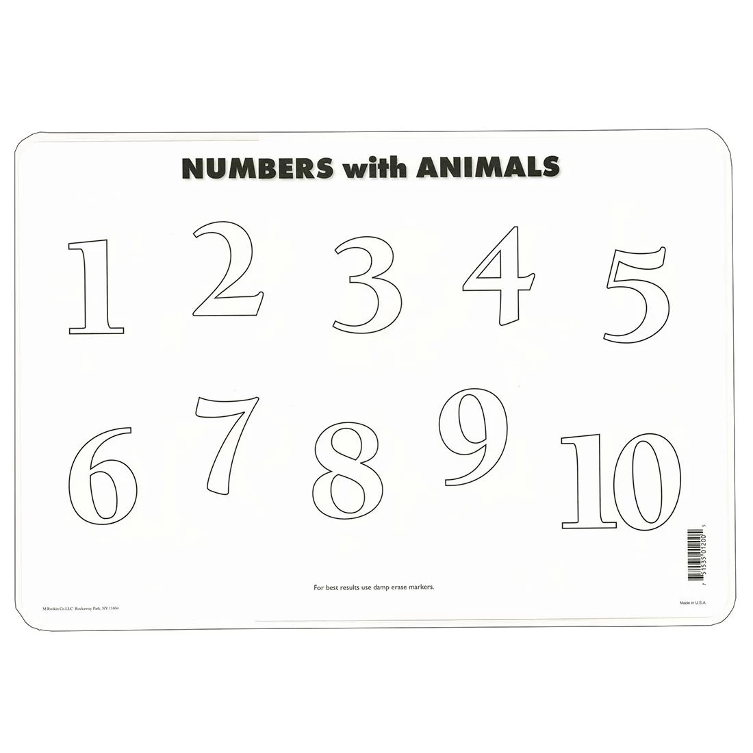 Painless Learning Placemat: Numbers With Animals 4 Painless Learning Placemat: Numbers With Animals - Image 2