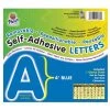 Pacon Reusable Self-Adhesive Vinyl Letters & Numbers Puffy Font 4" Blue -Children Book Store P 51623 media