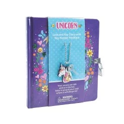 Unicorn Lock & Key Diary By Peaceable Kingdom