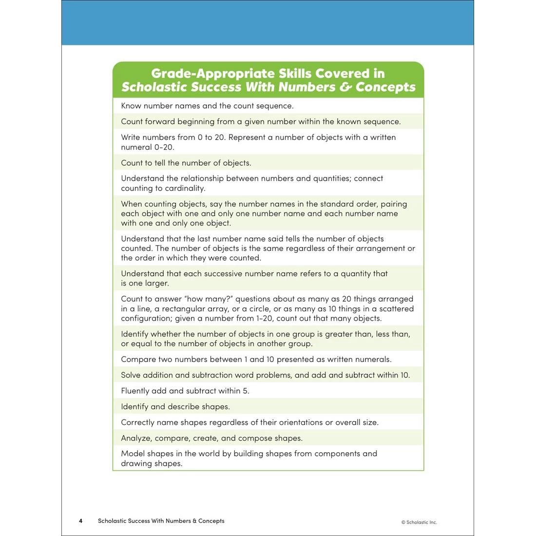 Scholastic Success With Numbers & Concepts Workbook Grades PreK-K 5 Scholastic Success With Numbers & Concepts Workbook Grades PreK-K - Image 3