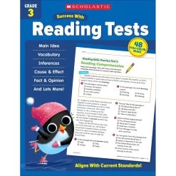 Scholastic Success With Reading Tests Workbook Grade 3