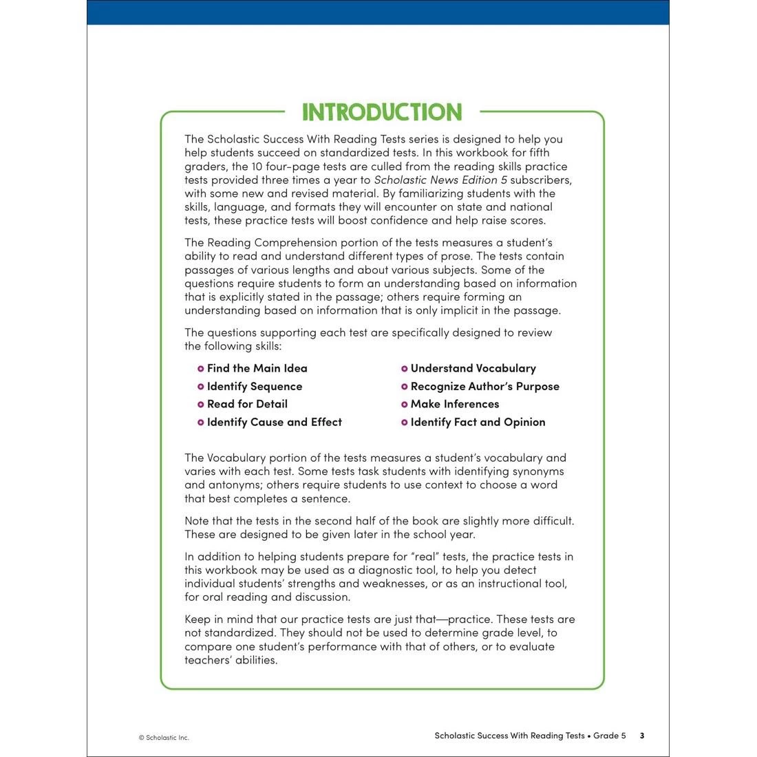 Scholastic Success With Reading Tests Workbook Grade 5 4 Scholastic Success With Reading Tests Workbook Grade 5 - Image 2