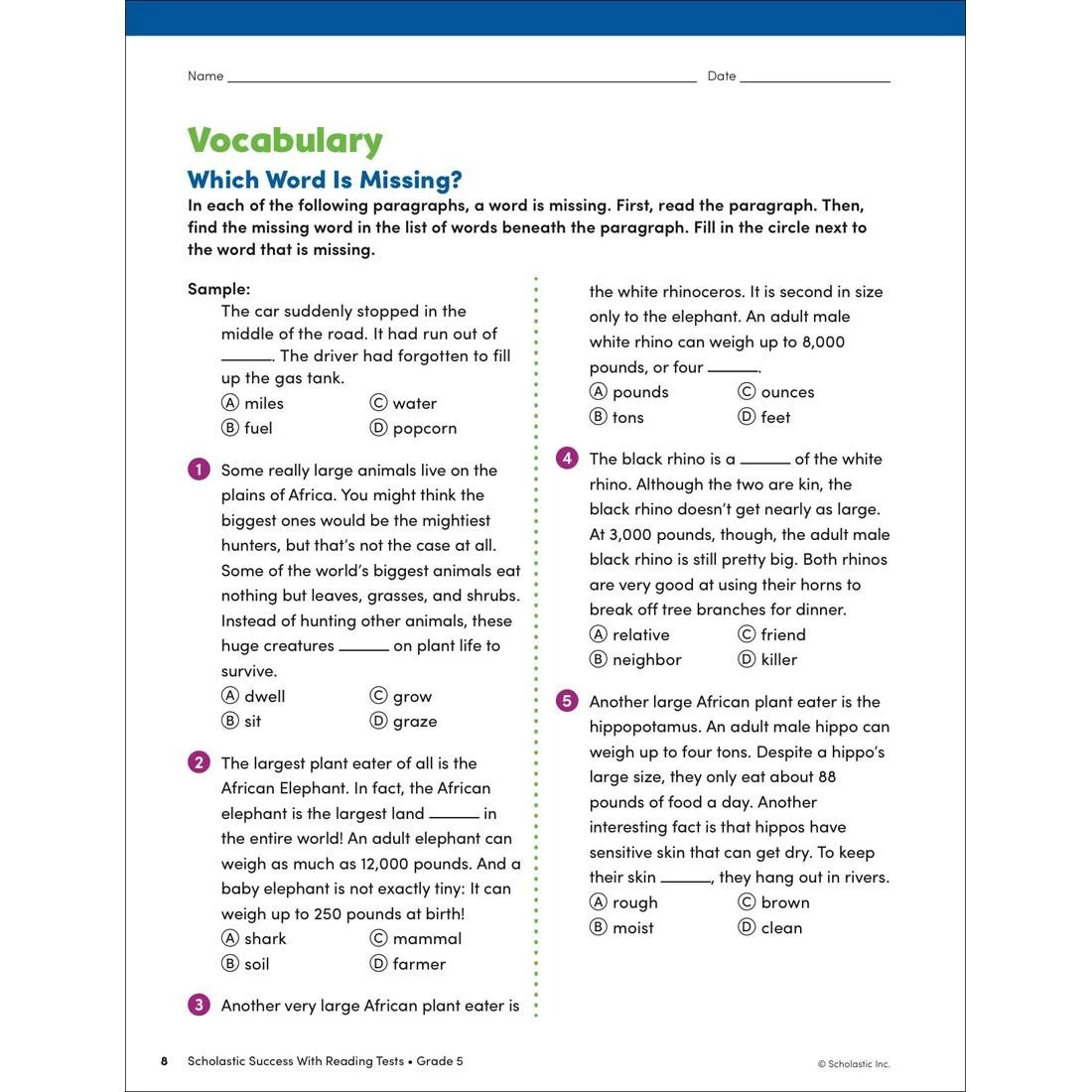 Scholastic Success With Reading Tests Workbook Grade 5 6 Scholastic Success With Reading Tests Workbook Grade 5 - Image 4