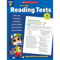 Scholastic Success With Reading Tests Workbook Grade 6