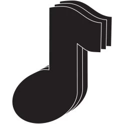 Creative Shapes Cut-Outs Music Note Small Black