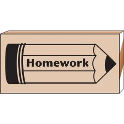 Creative Shapes Homework Rubber Stamp
