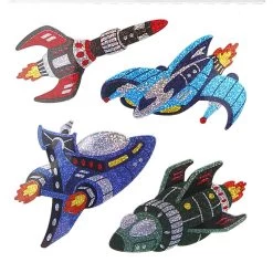 Realistic Space Ships Sandylion Acid-Free Stickers
