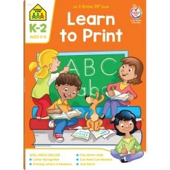 School Zone Learn To Print Workbook