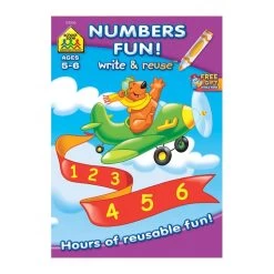 School Zone Numbers Fun! Write And Reuse Workbook