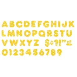 4" Yellow Sparkle TREND Casual Ready Letters