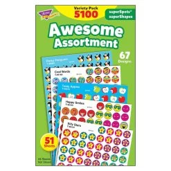 TREND Awesome Assortment SuperSpots & SuperShapes Variety Pack Stickers