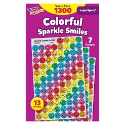 TREND Colorful Sparkle Smiles SuperSpots Value Pack Stickers