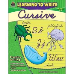 Learning To Write Cursive By Teacher Created Resources