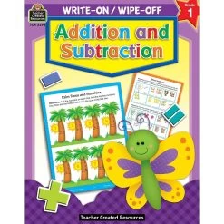 Addition And Subtraction Write-On Wipe-Off Book By Teacher Created Resources