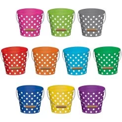 Polka Dots Buckets Accents By Teacher Created Resources