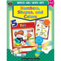 Numbers Shapes And Colors Write-On Wipe-Off Book By Teacher Created Resources