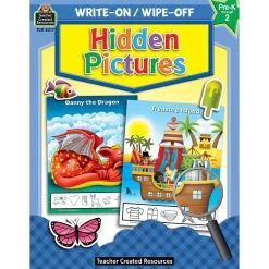 Hidden Pictures Write-On Wipe-Off Book By Teacher Created Resources