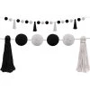 Black And White Pom-Poms And Tassels Garland By Teacher Created Resources -Children Book Store TCR8902 media 1